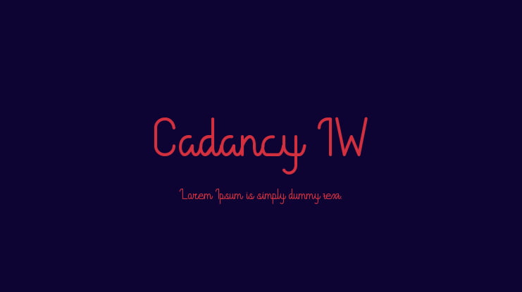 Cadancy IW Font