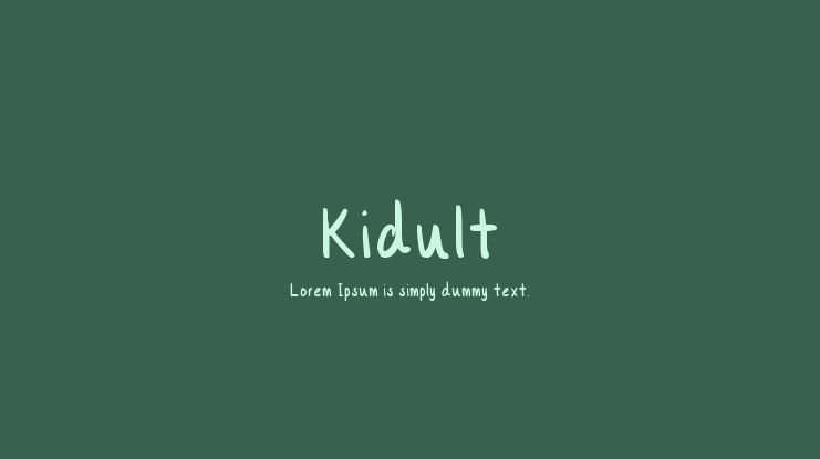 Kidult Font