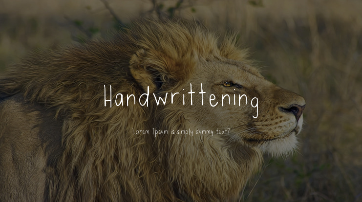 Handwrittening Font