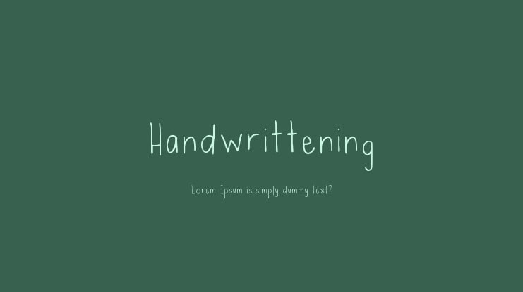 Handwrittening Font
