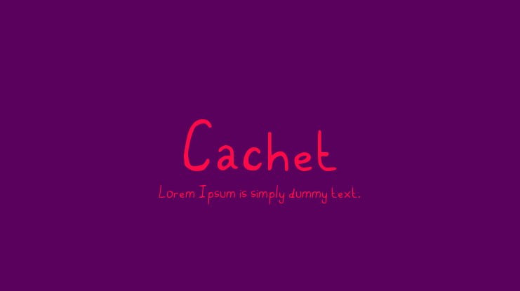 Cachet Font