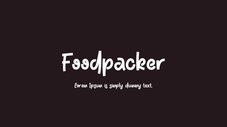 Foodpacker Font