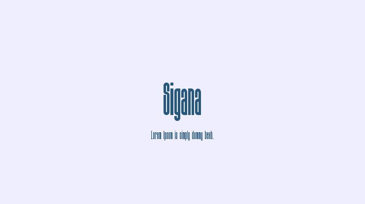 Sigana Font
