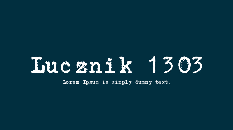 Lucznik 1303 Font Family