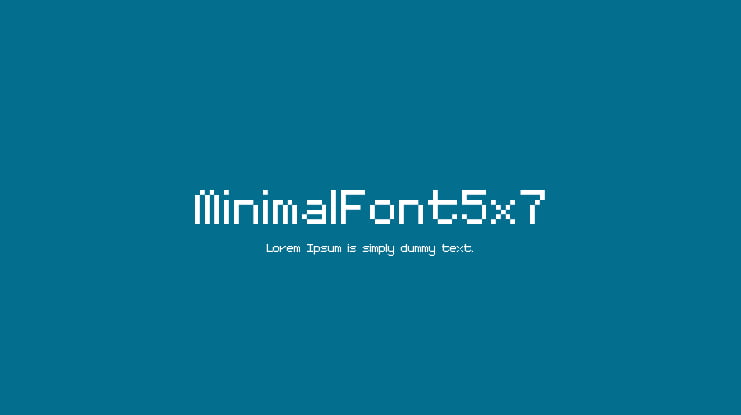 MinimalFont5x7 Font