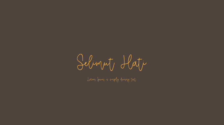 Selimut Hati Font