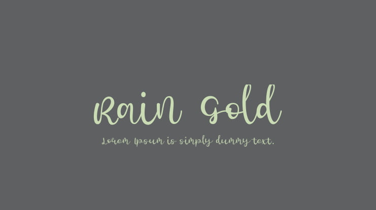 Rain Gold Font