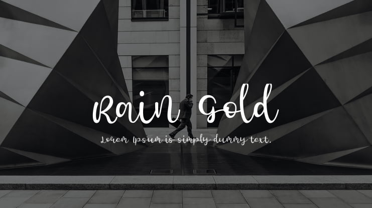 Rain Gold Font