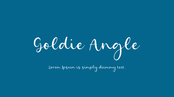 Goldie Angle Font