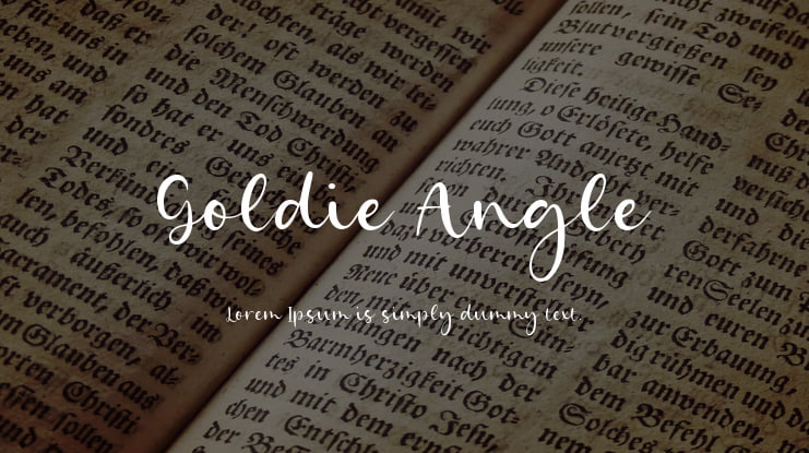 Goldie Angle Font