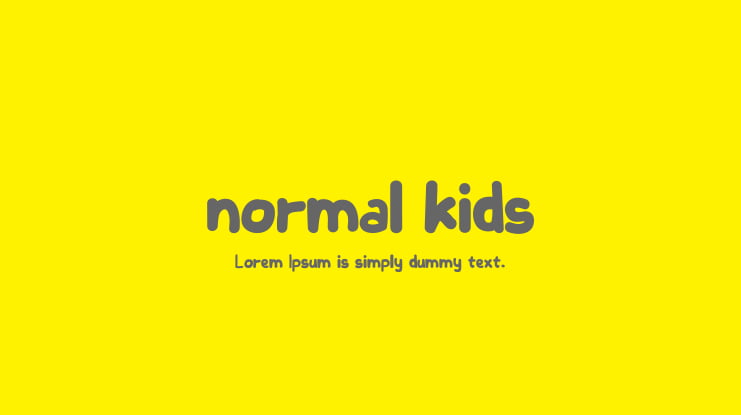 normal kids Font