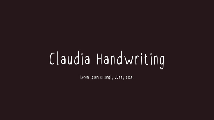 Claudia Handwriting Font