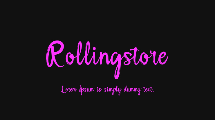 Rollingstore Font