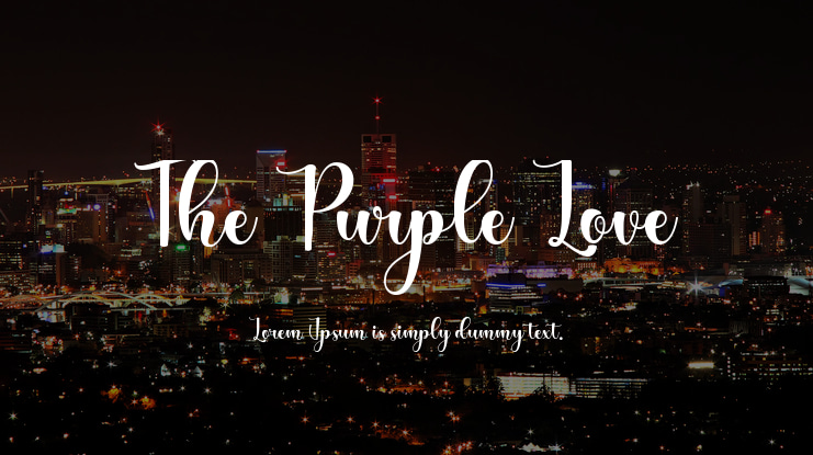 The Purple Love Font Family