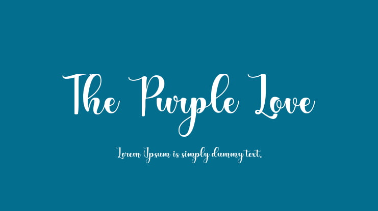 The Purple Love Font Family