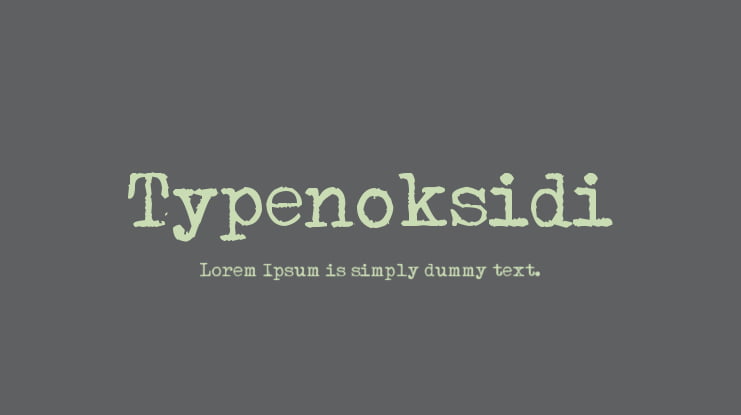 Typenoksidi Font