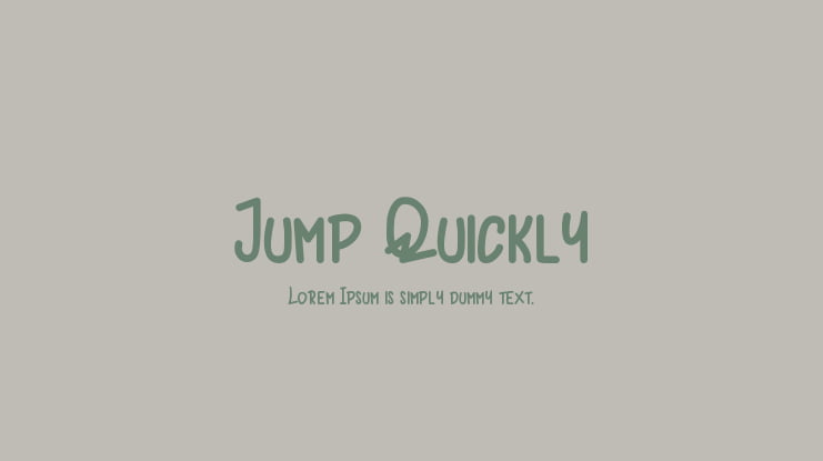 Jump Quickly Font