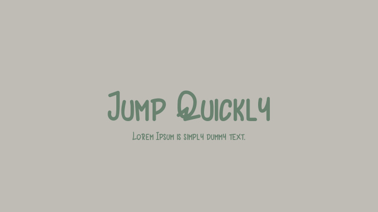 Jump Quickly Font