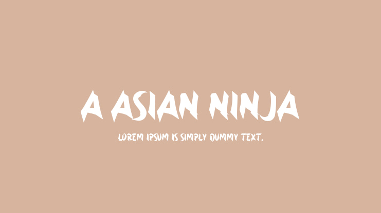 a Asian Ninja Font