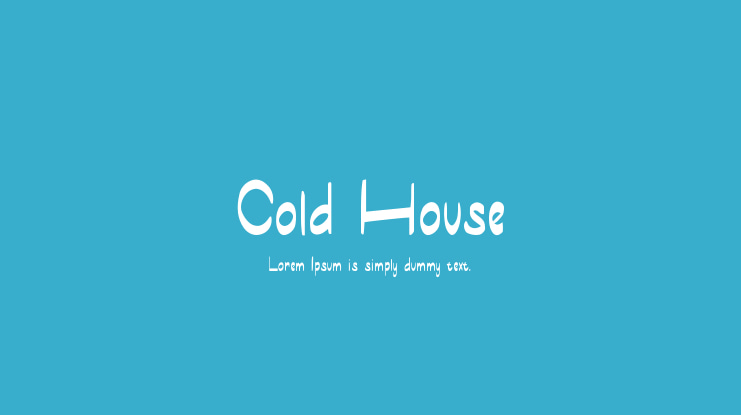Cold House Font