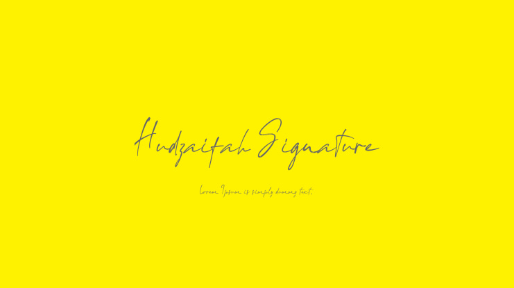 Hudzaifah Signature Font