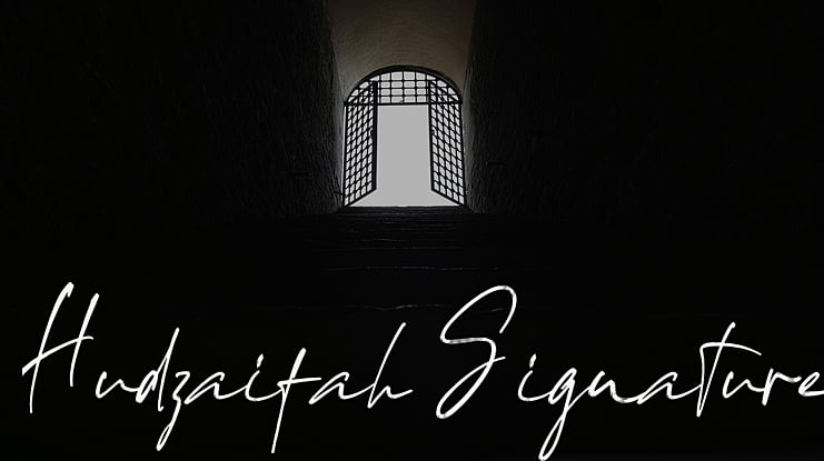 Hudzaifah Signature Font