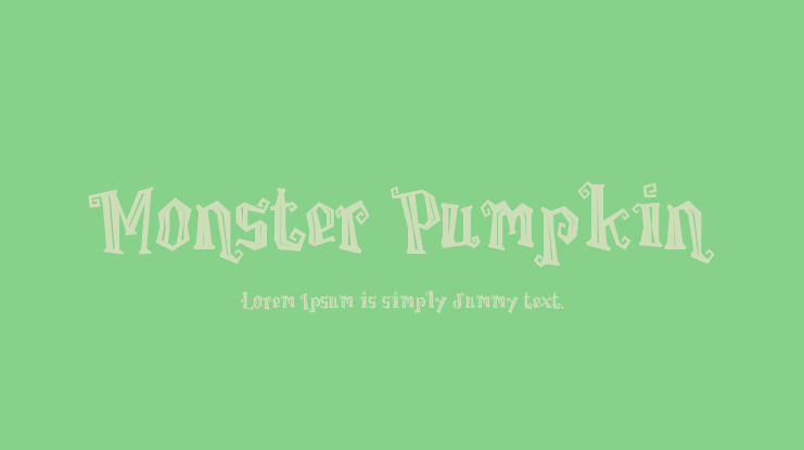 Monster Pumpkin Font