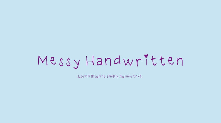 Messy Handwritten Font