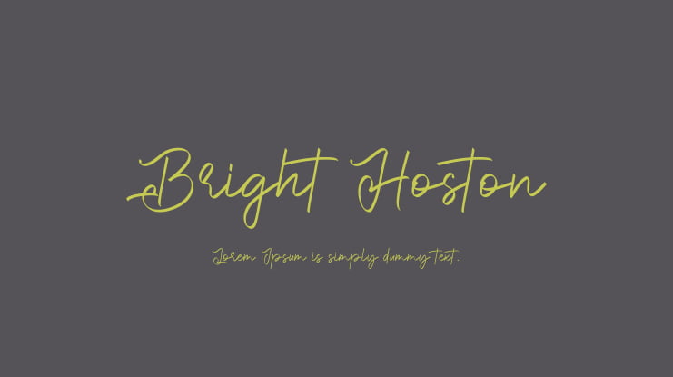 Bright Hoston Font