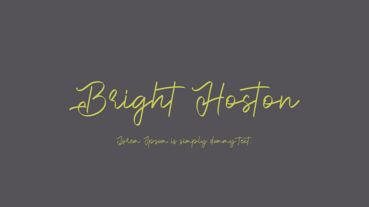 Bright Hoston Font