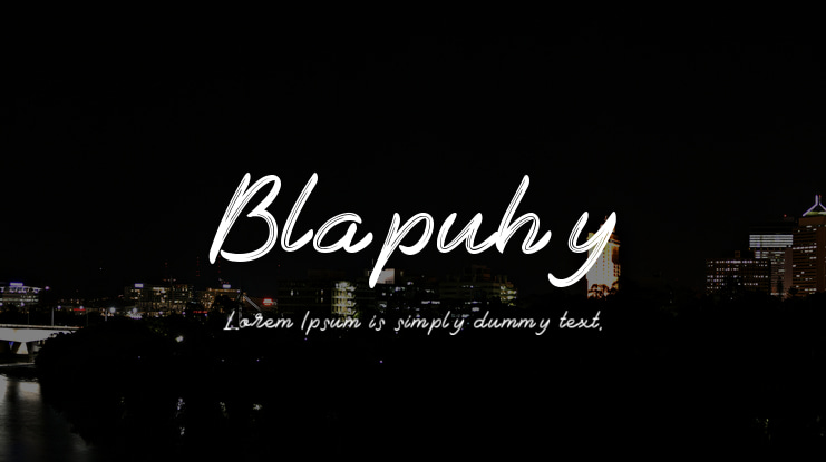 Blapuhy Font