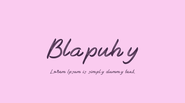 Blapuhy Font