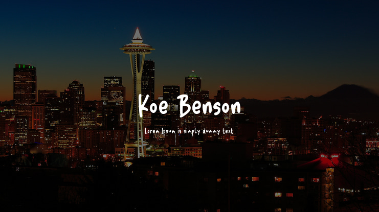 Koe Benson Font