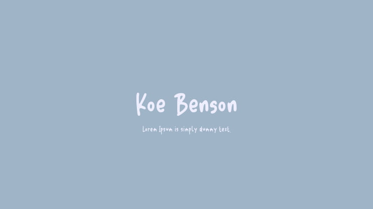 Koe Benson Font
