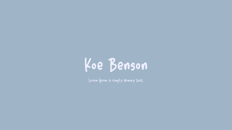 Koe Benson Font