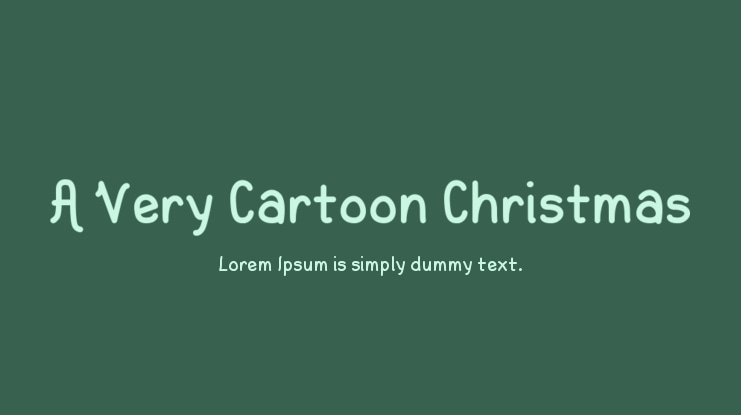 A Very Cartoon Christmas Font