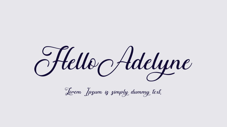 HelloAdelyne Font