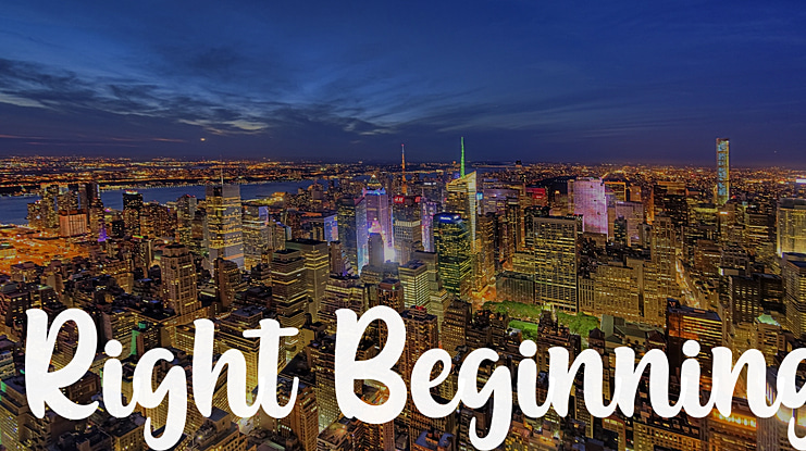 Right Beginning Font