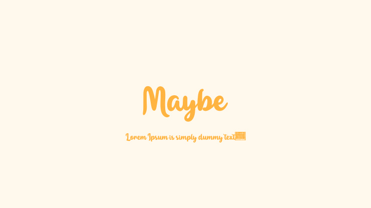 Maybe Font