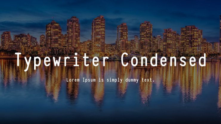 Typewriter Condensed Font Family