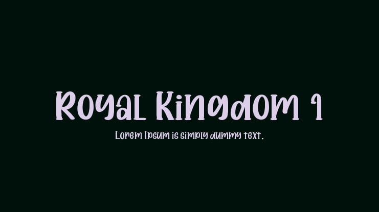 Royal Kingdom 1 Font Family