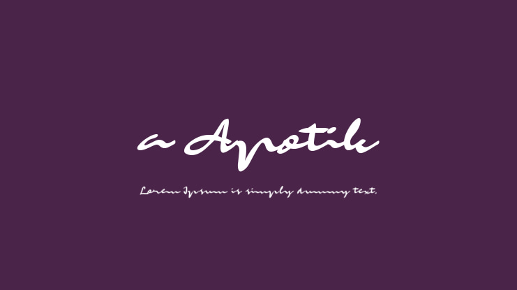 a Apotik Font
