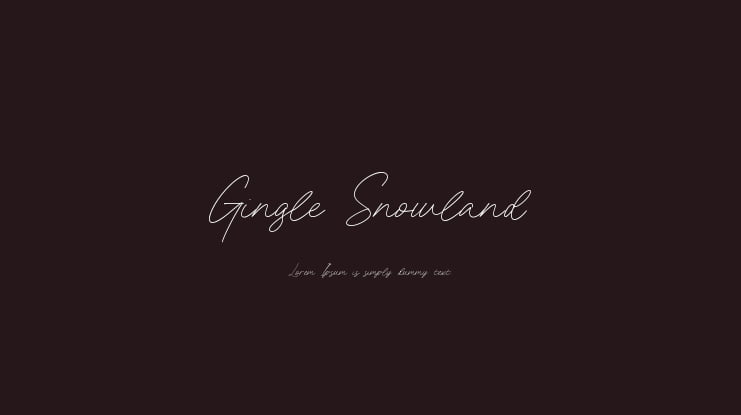 Gingle Snowland Font