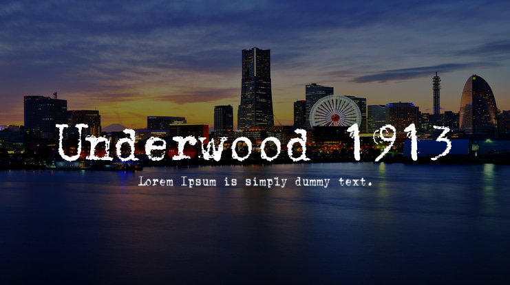 Underwood 1913 Font