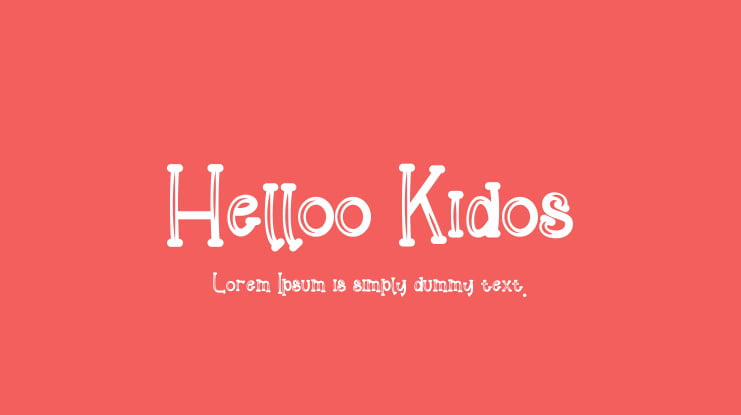 Helloo Kidos Font