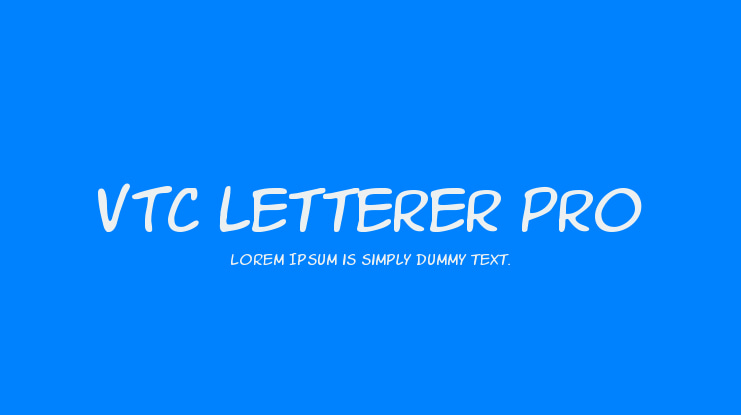 VTC Letterer Pro Font