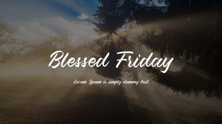 Blessed Friday Font Family