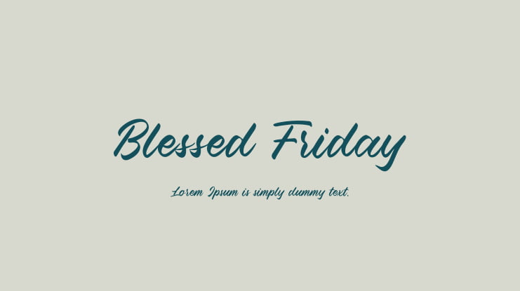 Blessed Friday Font Family