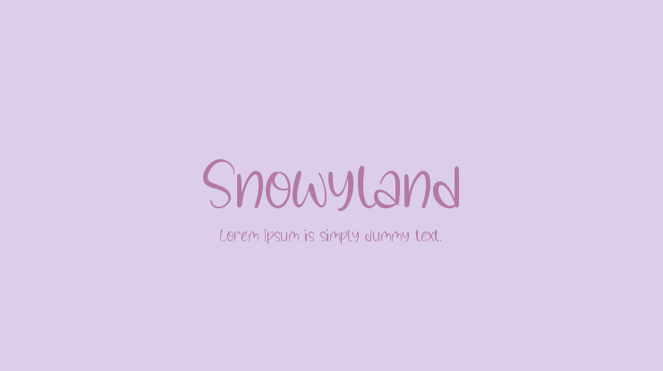 Snowyland Font