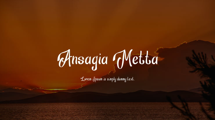 Ansagia Metta Font